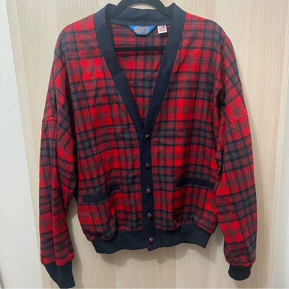 Vintage Pendleton 100% Wool Grandpa Cardigan - Picture 1 of 4